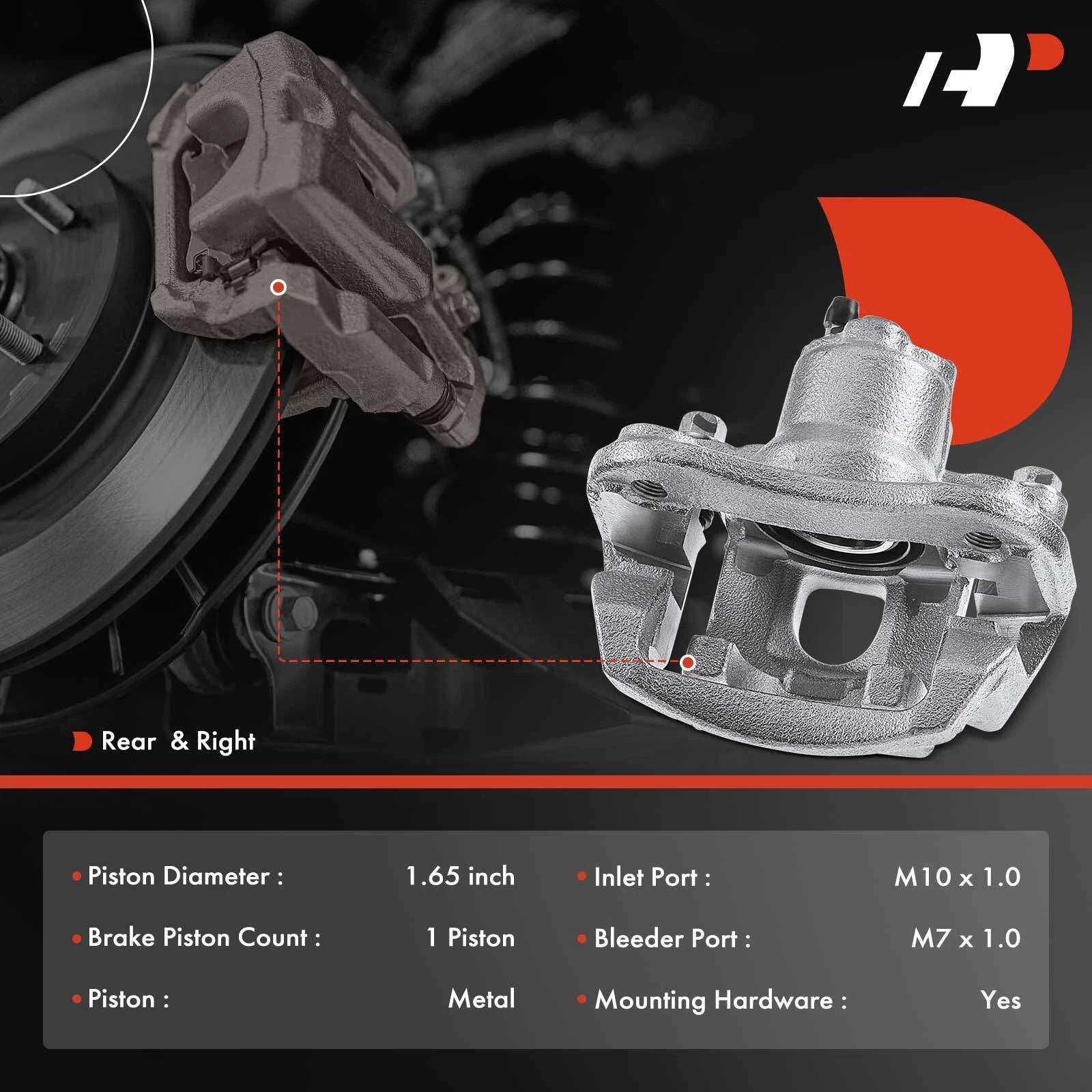 Rear Right Brake Caliper and Bracket for Toyota Highlander (2004-2007)