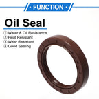 Set of 2 Oil Seal Rotary Shaft Seal FKM Rubber 60x80x12mm for Various Models
