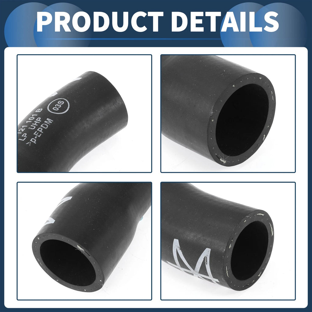 Radiator Hose for Audi A4 2.0L (2007–2008) No. 06D121101B Black