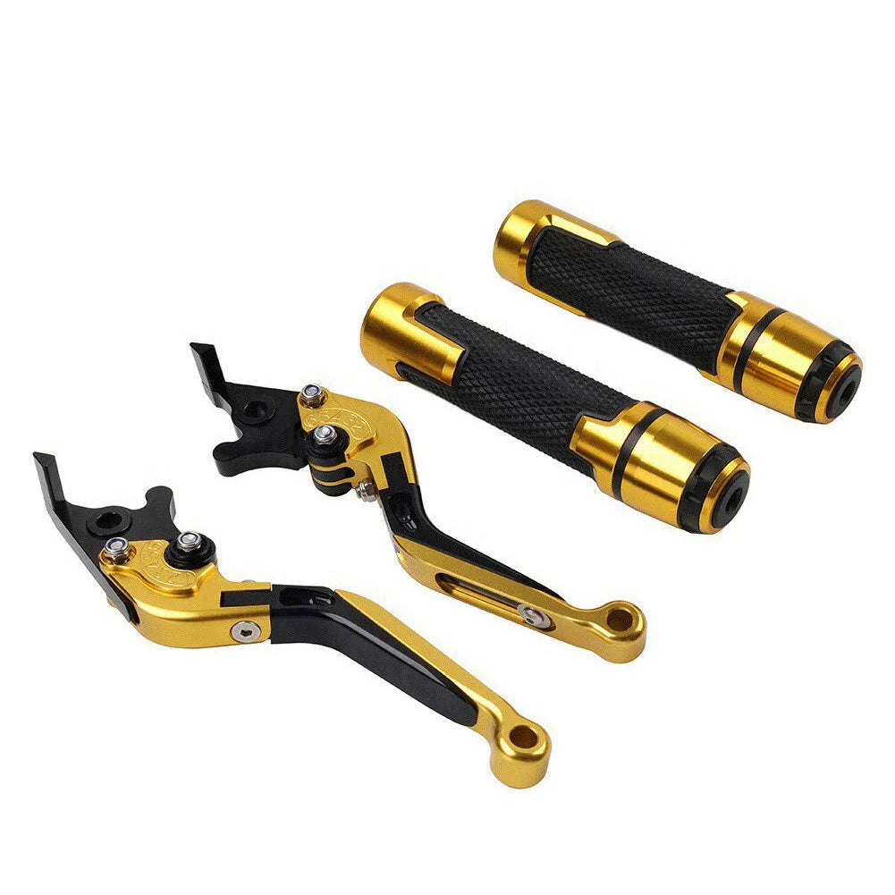 Gold Extendable Brake Clutch Levers & Handlebar Grips for Speed Triple R (2011-2015)