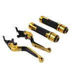Gold Extendable Brake Clutch Levers & Handlebar Grips for Speed Triple R (2011-2015)