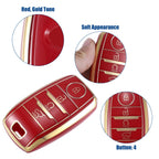 TPU Key Fob Case Cover for Kia Optima (2011–2019) - 4 Button, Red