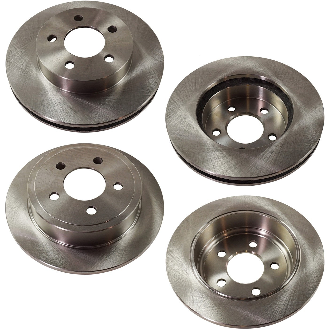 Set of 4 Brake Discs for Jeep Liberty (2003–2007) Plain Surface