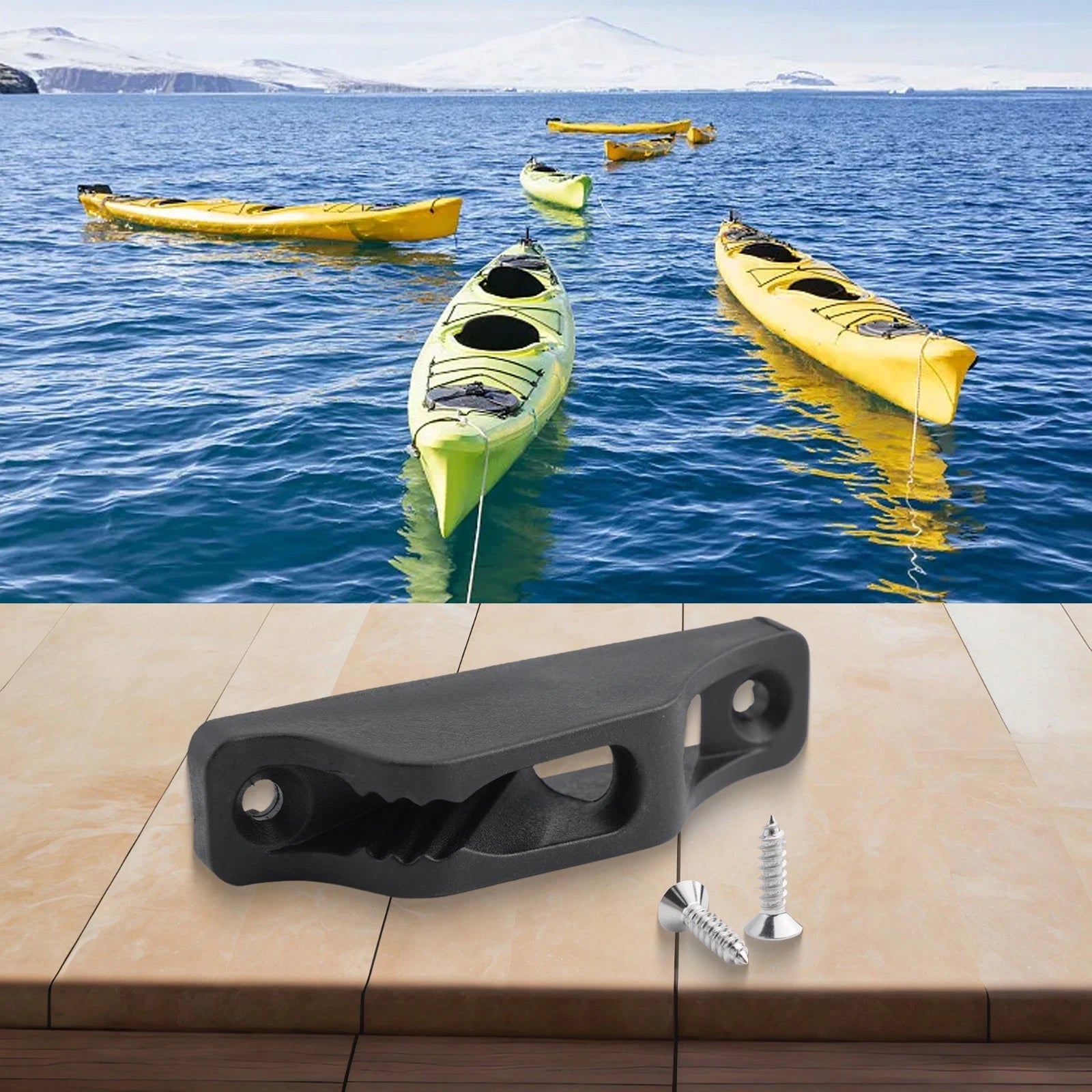 Self Locking Rope Tensioner for Marine Yacht Accessories (Black Nylon)