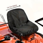Black Waterproof Tractor Seat Cover for Riding Lawn Mower (50x39x35cm)