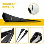 Gloss Black Type-R Side Fender Vent Air Wing Cover Trim for Honda Civic (2016–2020)