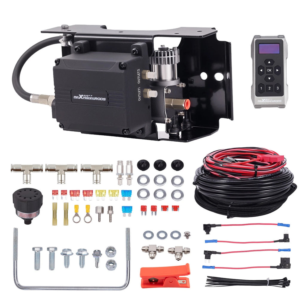 Air Suspension Bags + Dual-Path Wireless Compressor Kit for Ford F-150 (2001–2014)