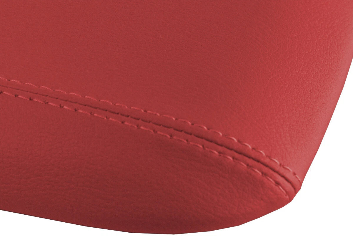 Leather Console Lid Armrest Cover for Ford Mustang (2005–2009) Red