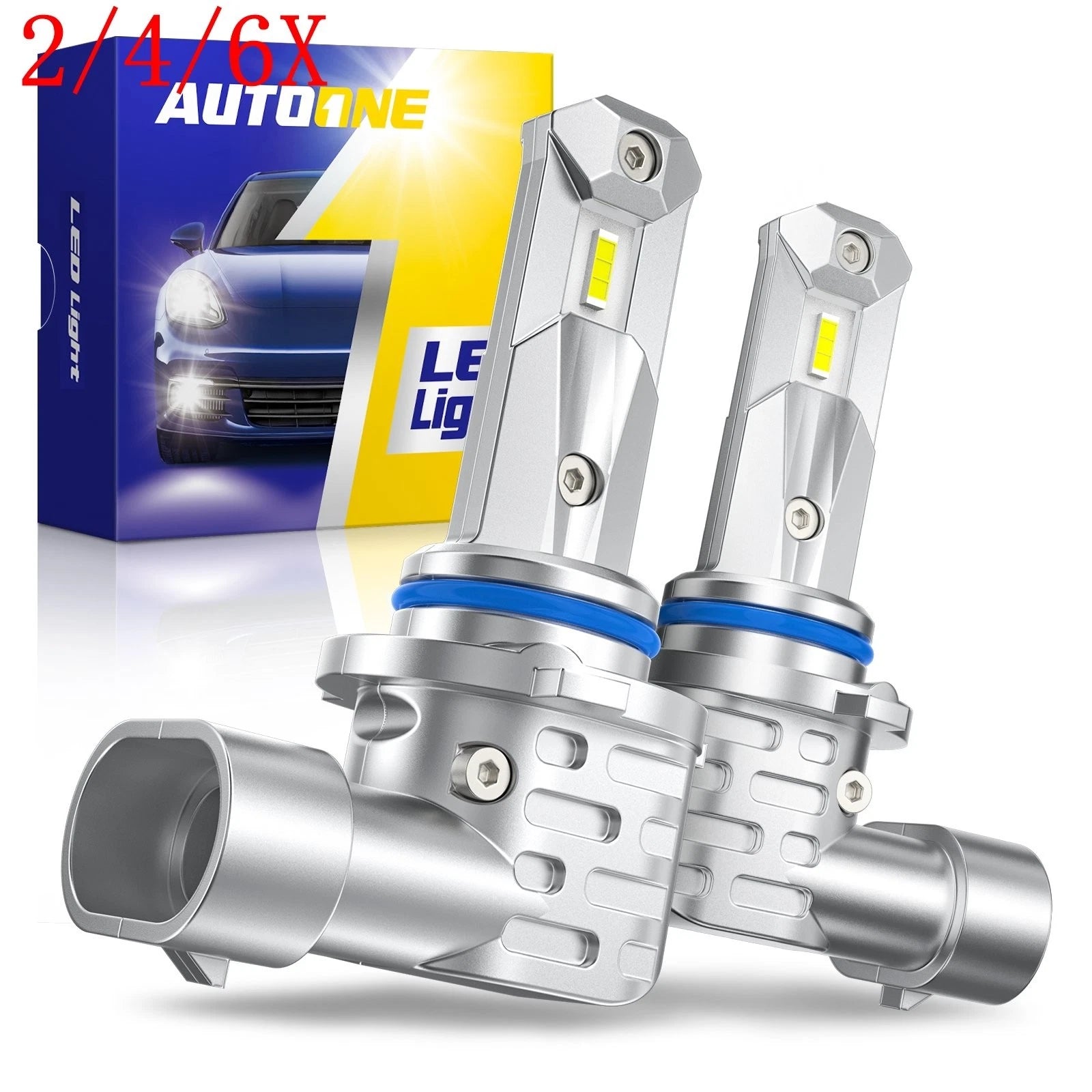 Set of 4 CANBUS 9145 H10 LED Fog Light Bulbs 120W 30000LM 6500K