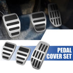 Clutch Brake Gas Accelerator Pedal Kit for Nissan (2014–2020) Silver Tone