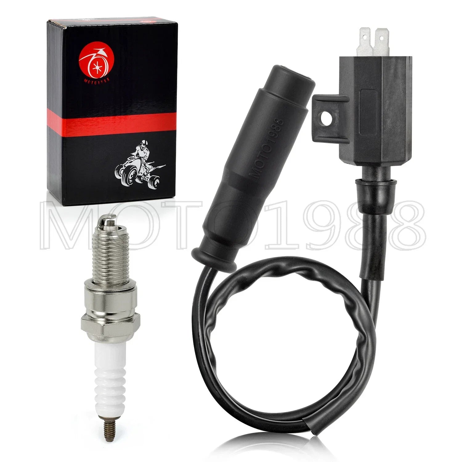 Ignition Coil Spark Plug With CAP for Kawasaki Prairie 400 (1997–2002)