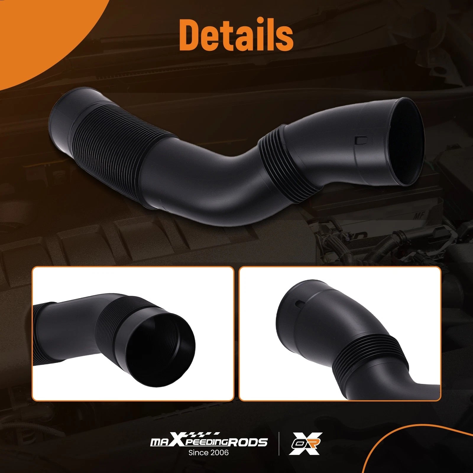 2X Air Intake Hose Kit for Mercedes-Benz 500SL/SL500 (1990) 1190940182 L+R