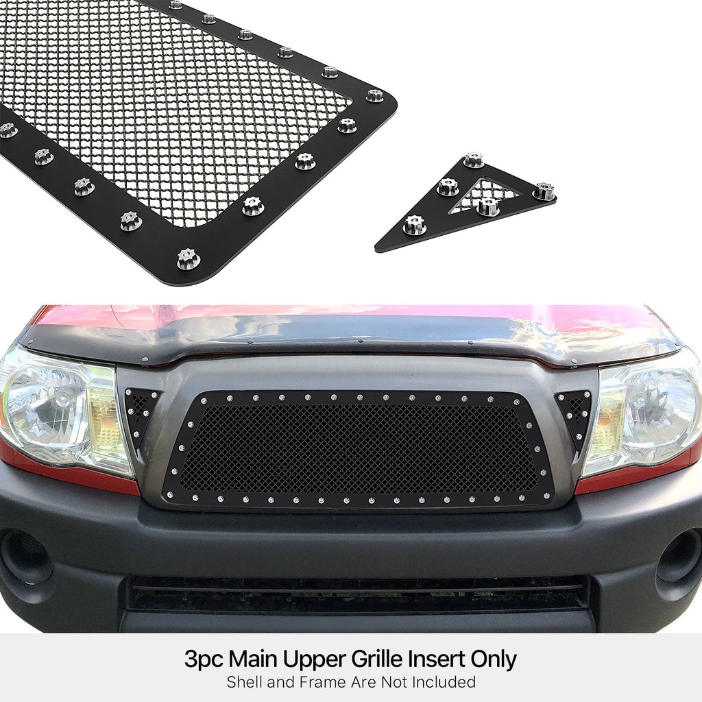 Upper Black Mesh Grille Insert for Toyota Tacoma (2005-2010)