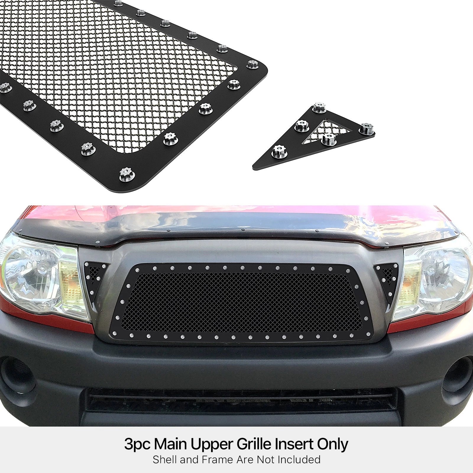 Upper Black Mesh Grille Insert for Toyota Tacoma (2005-2010)