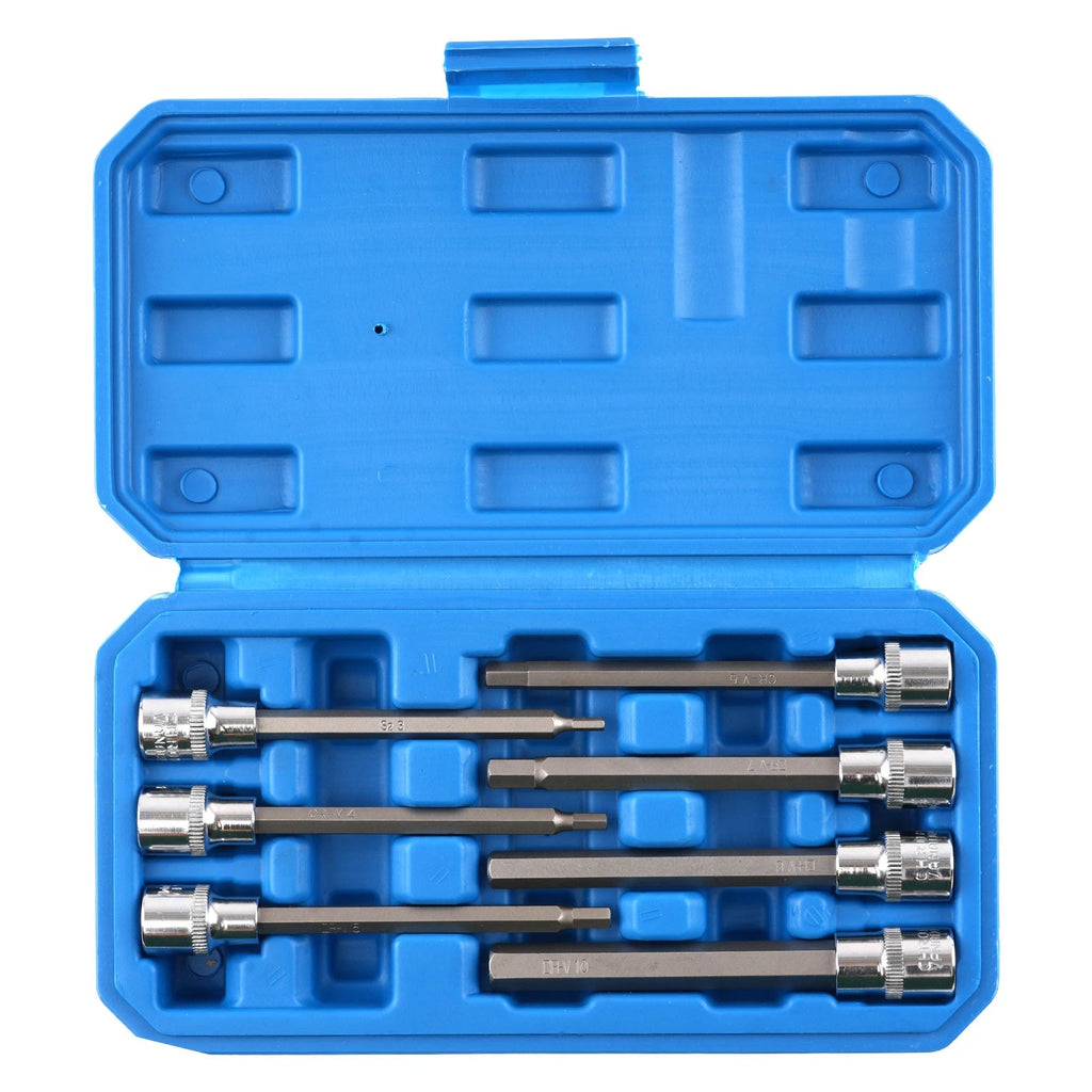 7PC Hex Socket Set for (3/8 Drive, 3-10mm)