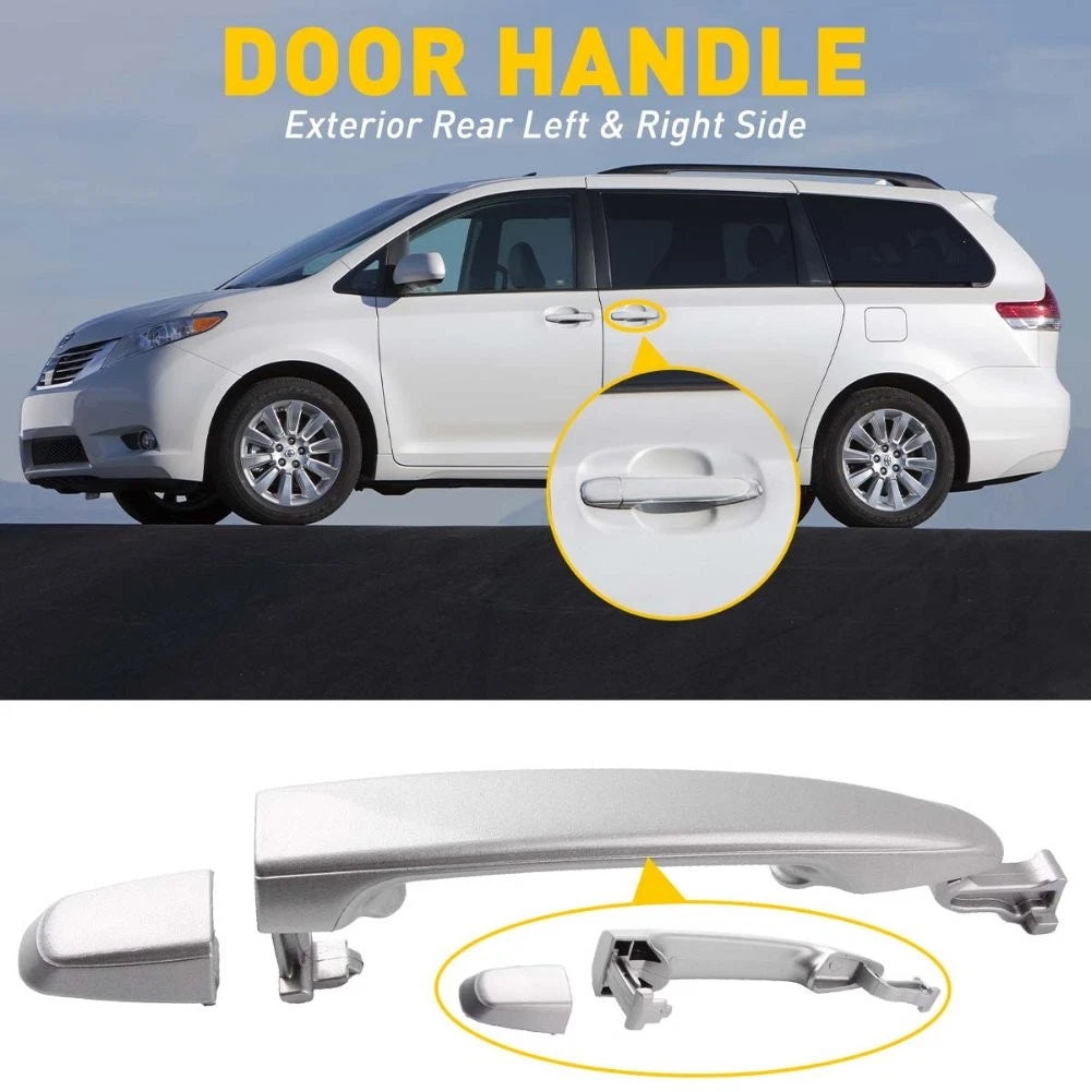 Rear Sliding Door Handle for Toyota Sienna (2004–2010) - Silver