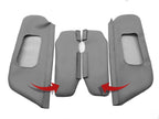 Sunvisors Extension Covers for Ford F250 F350 F450 (1999–2007) Med Flint Gray