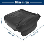 Black Faux Leather Seat Bottom Cover for Dodge Ram