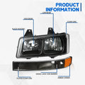 Headlight Assembly for Chevrolet Express/Savana (2003–2024) Black Housing