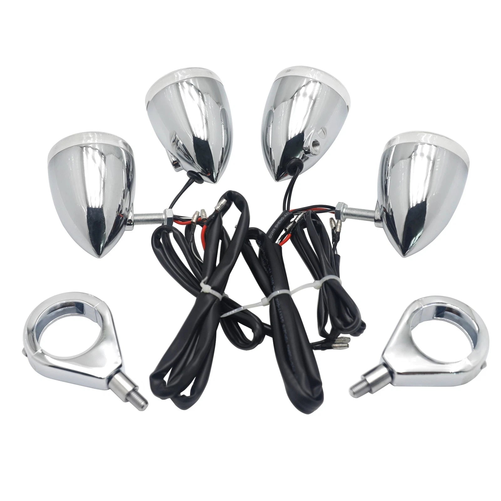 Turn Signal Kit for Harley Motorcycle (LED, 41mm, Clear Lens)