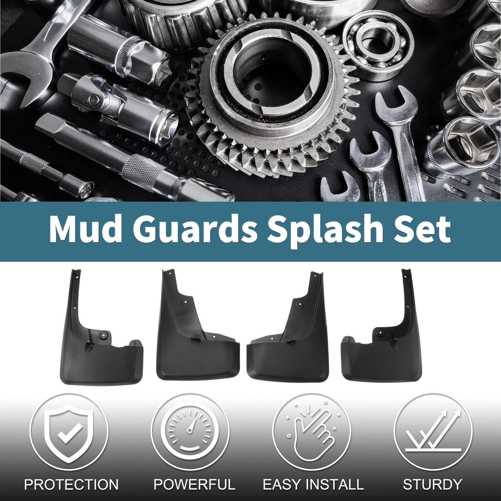 Set of 2 Mud Flaps Splash Guards for Toyota 4Runner (2012–2022)