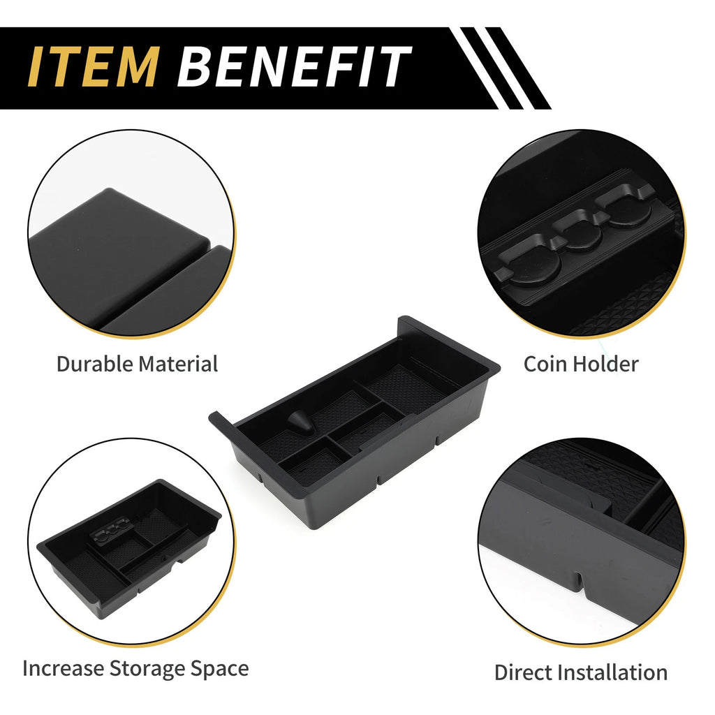 Center Console Organizer Tray for Chevy Silverado 1500, GMC Sierra (2014–2023)