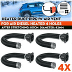 4pc 42mm Heater Duct Pipe Tube Air Vent Outlet for Diesel Heater 4-Hole Car