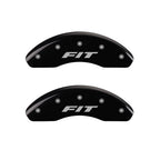 Front Gloss Black Caliper Covers for 2009–2019 Honda Fit by MGP