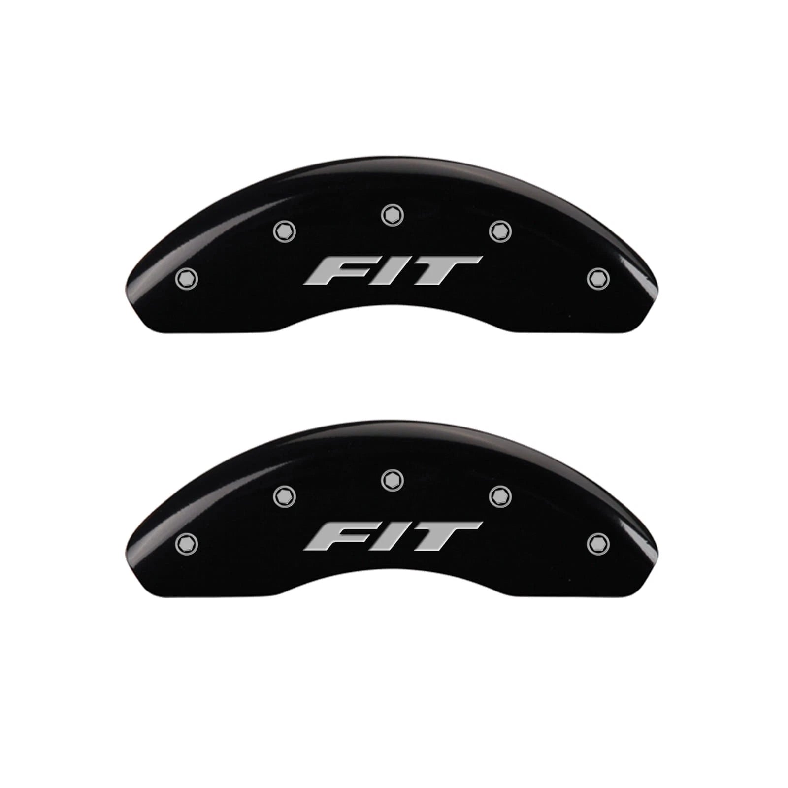 Front Gloss Black Caliper Covers for 2009–2019 Honda Fit by MGP