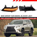 Sequential LED Side Mirror Turn Signal Light for Lexus GX (2009–2023), LX (2013–2021)
