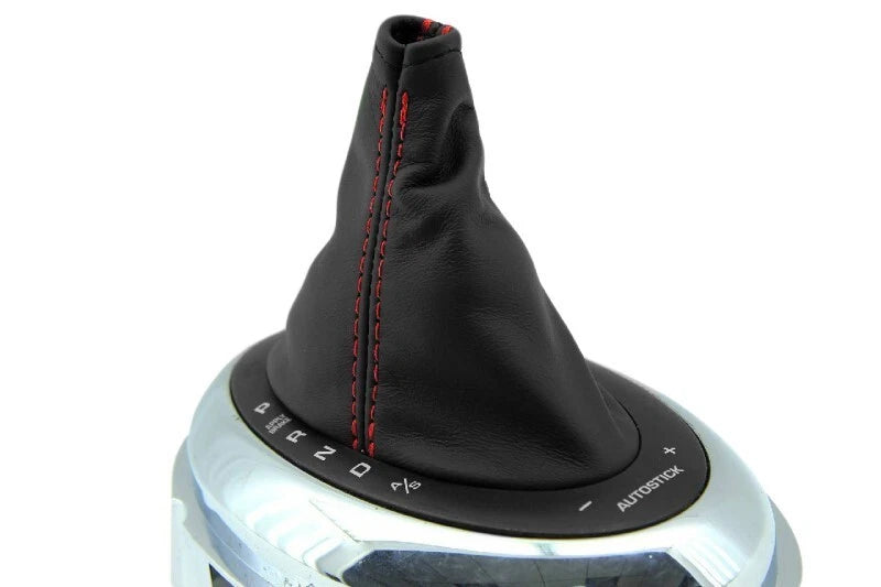 Leather Automatic Shift Boot for Chrysler PT Cruiser (2003–2005) Red Stitch