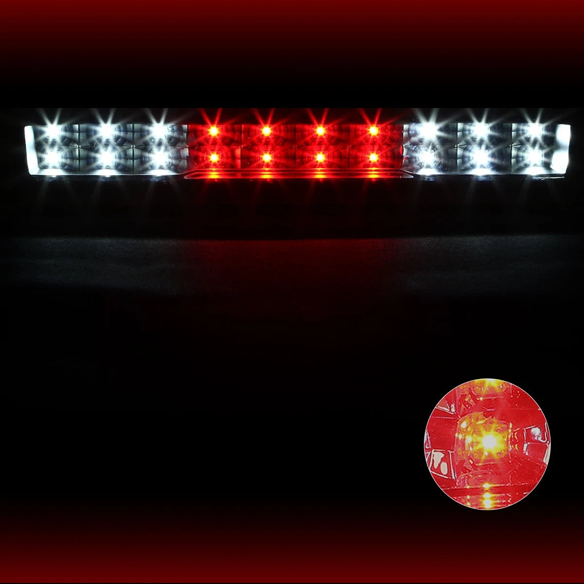 Full LED 3rd Tail Brake Light with Cargo Lamp Bar for Silverado/Sierra (2007–2013)