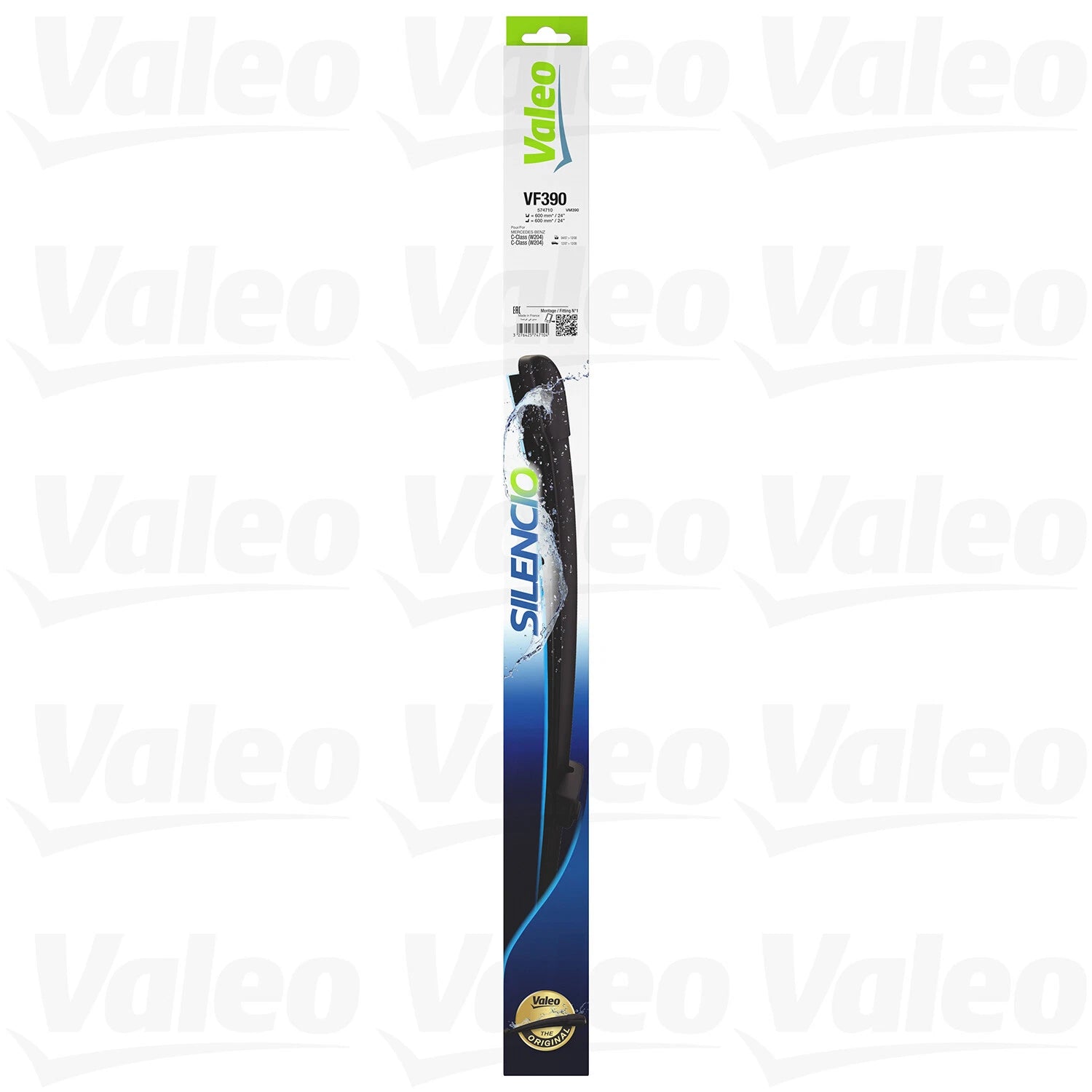 Set of 2 Valeo Front Windshield Wiper Blades for Mercedes-Benz C63 AMG C300 (574710)