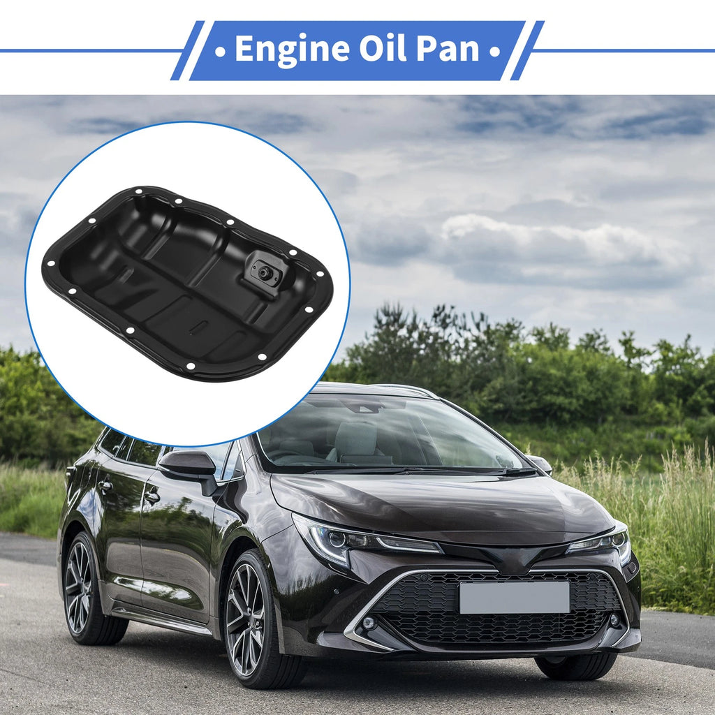 1 Pc Engine Oil Pan No.121020Y010 for Toyota Corolla (2017–2023) Steel Black