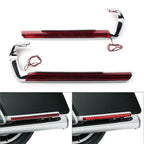 2X Chrome Saddlebag LED Side Marker Light Red Lens for Harley Touring (2014–2020)