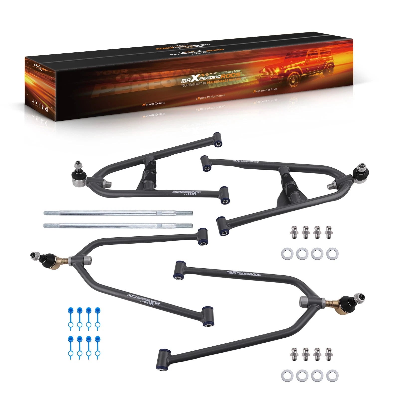 4x Adjustable Upper & Lower A-Arms for Honda TRX 450R (2004–2013)
