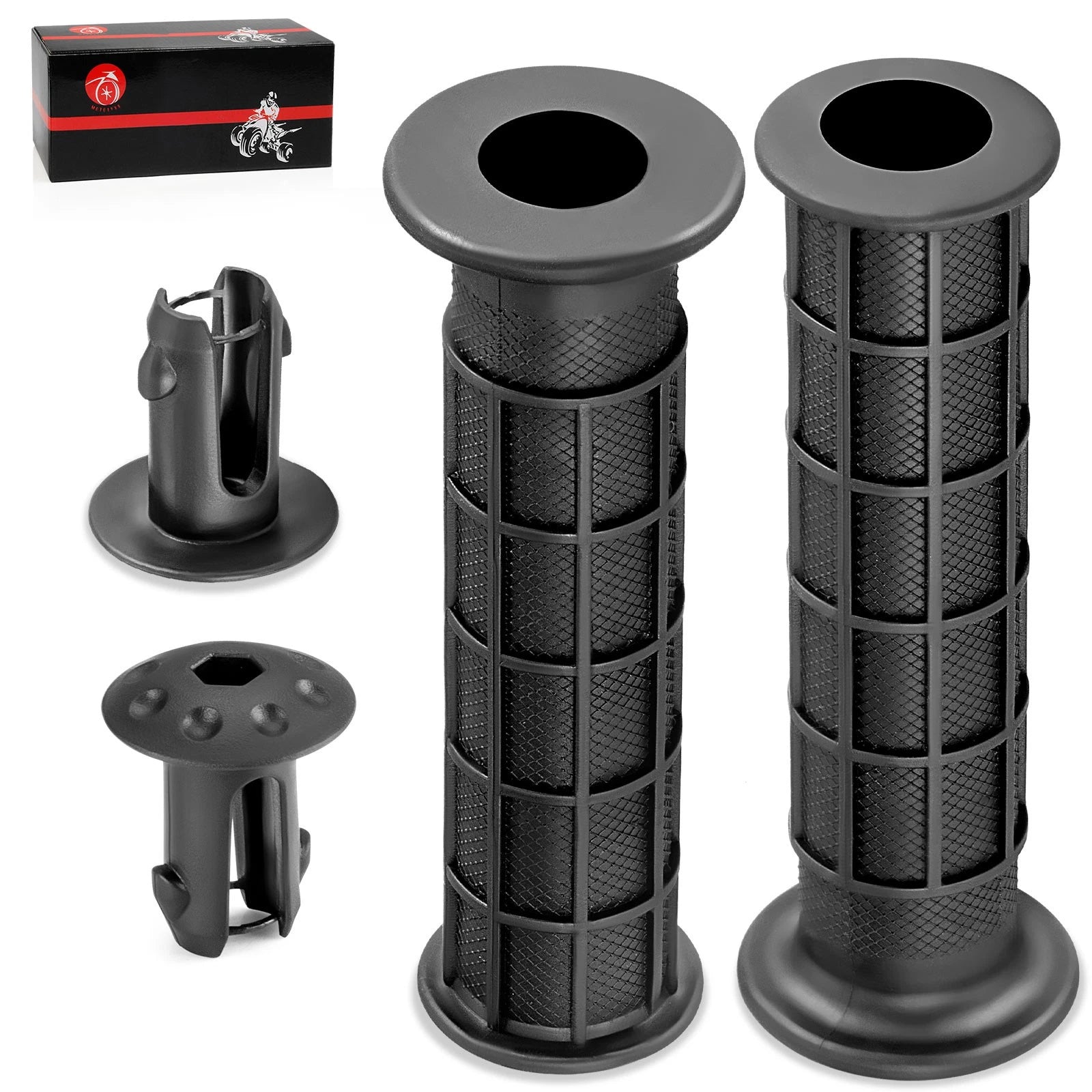 2X Handlebar Grips w/ End Guard for Honda TRX250X (2009–2024)