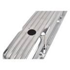 Retro Finned Polished Aluminum Short Valve Covers for SBC Chevy 350 400 (1958–1986)