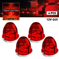 4Pcs Red LED Watermelon Light Flash Lamp for Truck Trailer