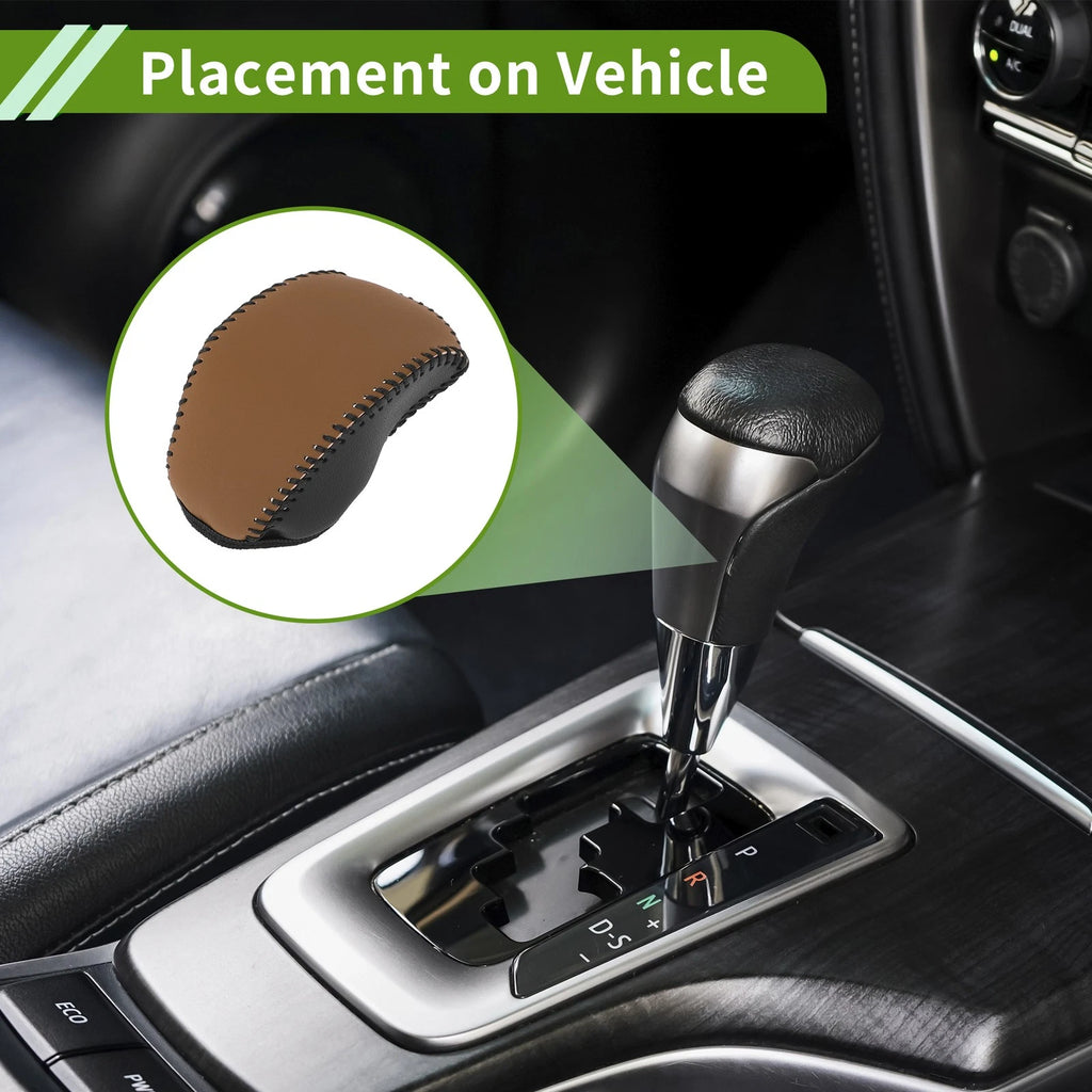 1 Pc Gear Shift Knob Cover for Toyota Highlander (2020–2024) Black Faux Leather