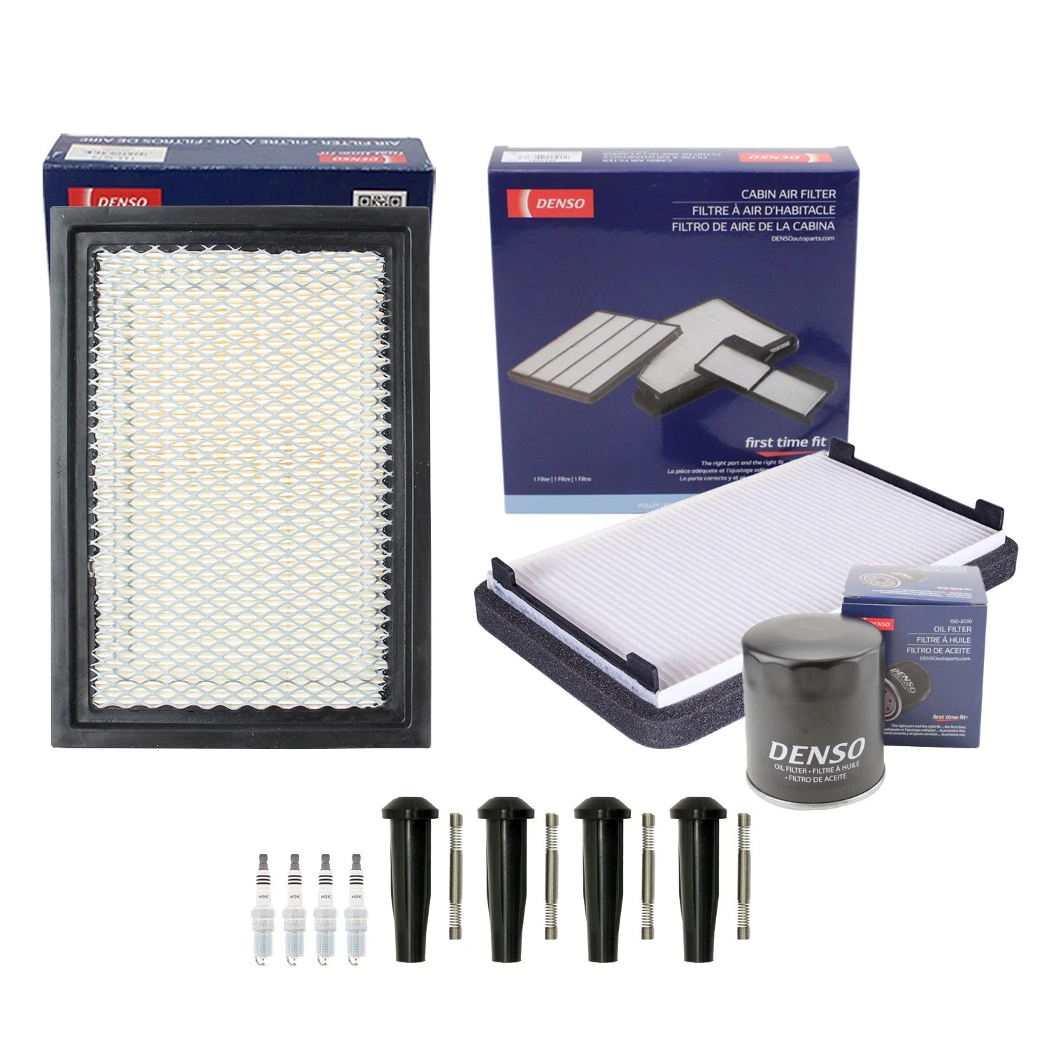 Denso Tune Up Kit & NGK 4 Spark Plugs for Escape Mariner Tribute (2001–2012)