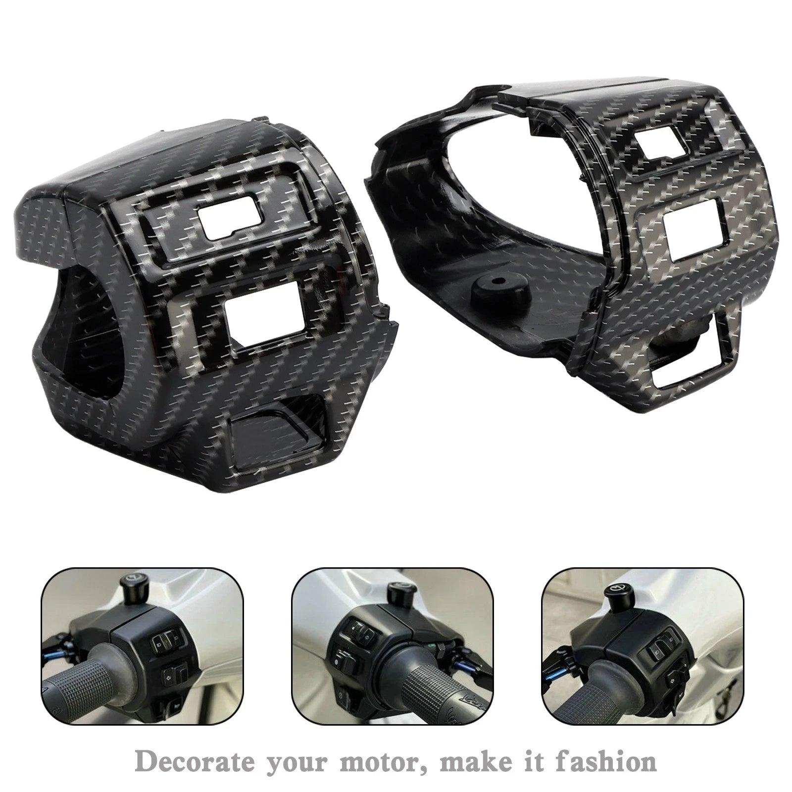 Handlebar Switch Cover for Vespa Sprint Primavera 125 150 (2014–2022) Carbon