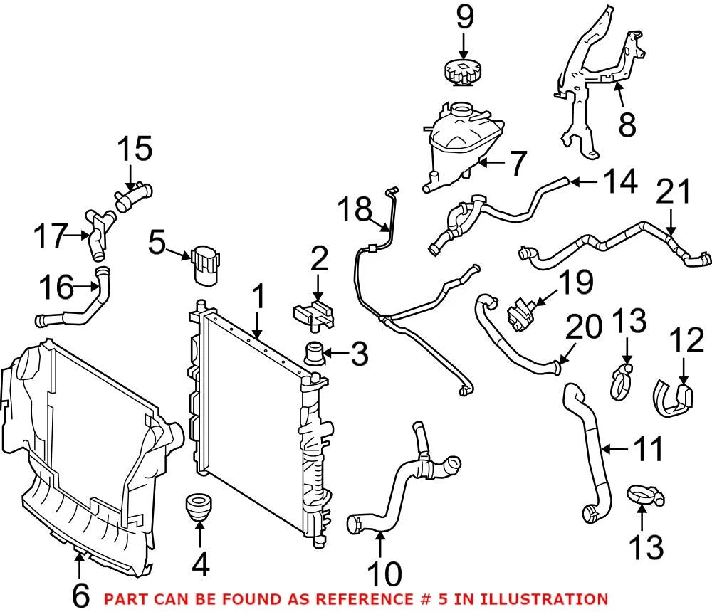 Radiator Mount for Mercedes (0995040002, A0995040002)