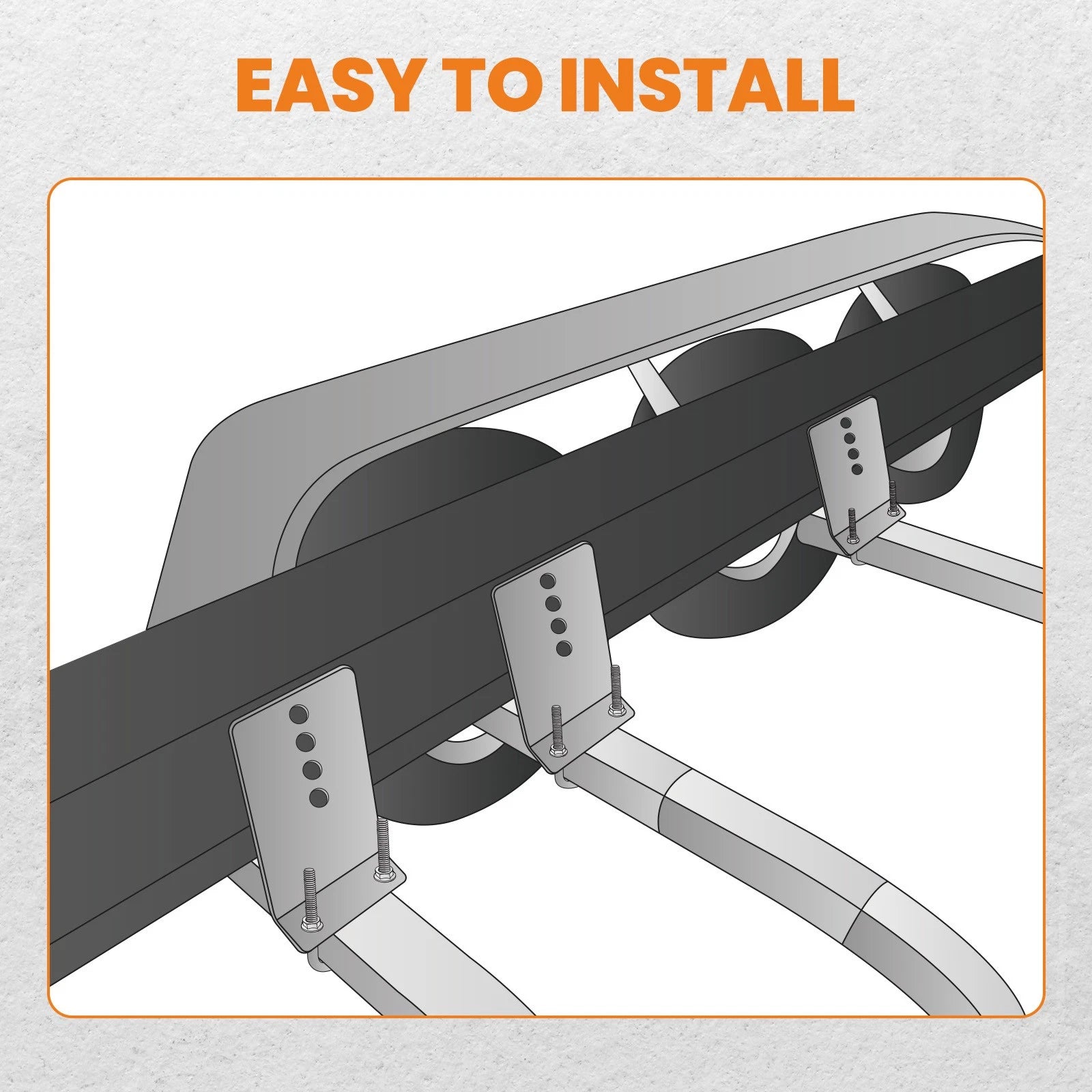 8 Pack L-Type Boat Trailer Bunk Brackets for 3 x 3 Crossmember