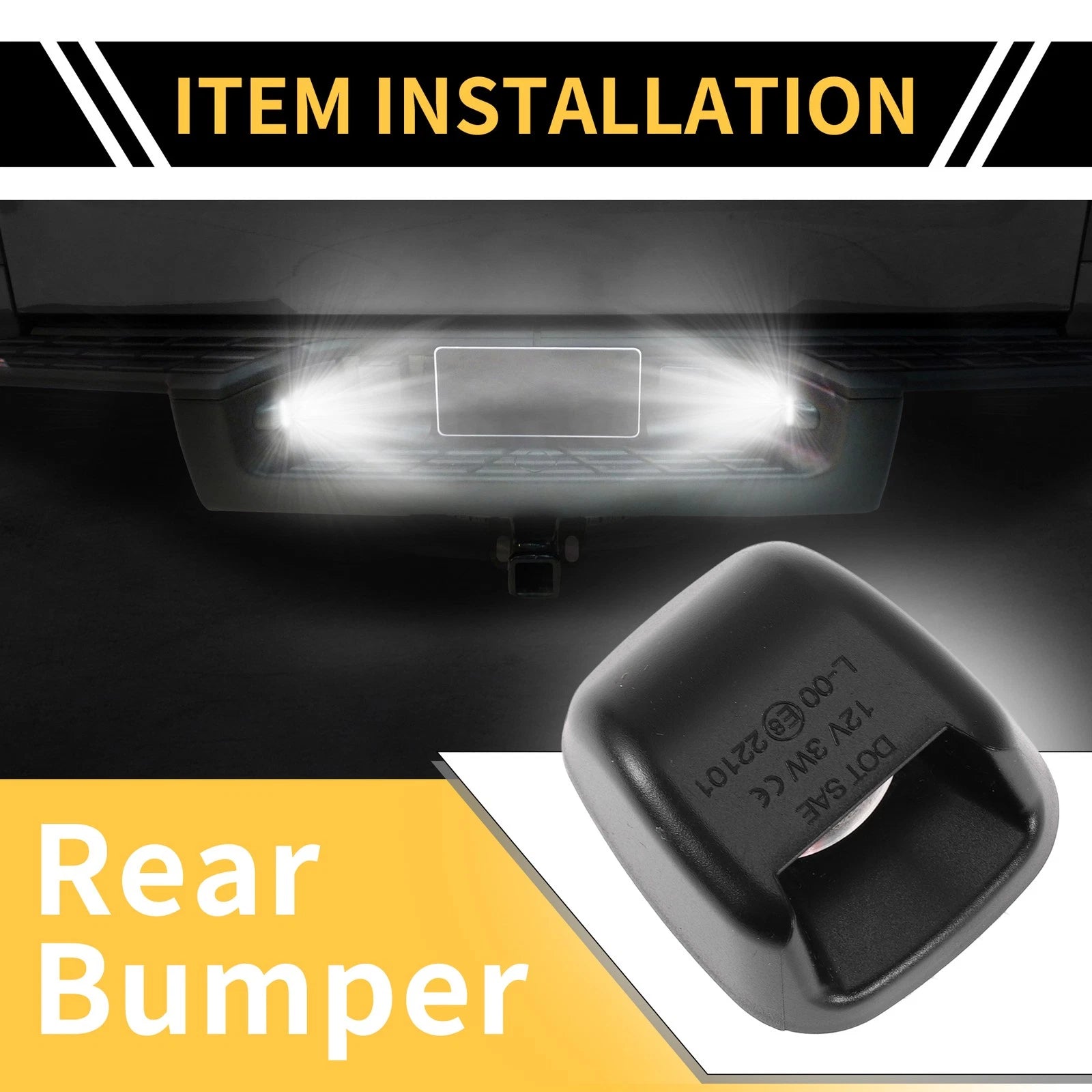 2X License Plate Light Tag Lamp for Nissan Titan (2007–2015) Clear Lens