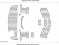 EVA Pad Swim Platform Cockpit Flooring Mat for Hurricane 220 Sundeck (2012)