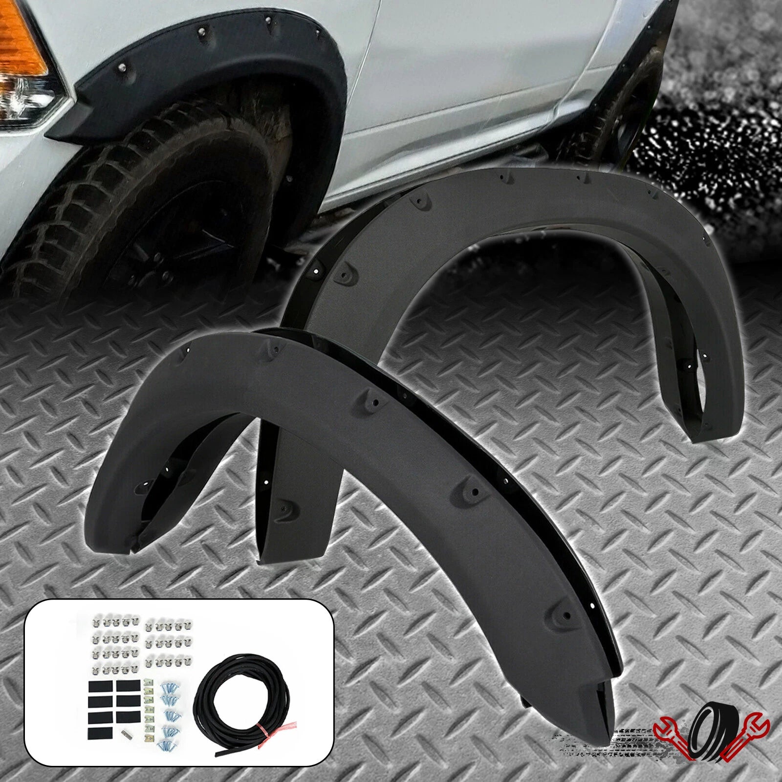 Fender Flares for Dodge Ram 1500 (2009–2023) Textured Pocket Riveted Style