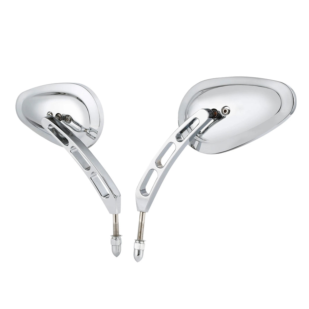 Chrome Rear-View Mirrors for Harley Road Glide, Street Glide, Sportster, Dyna, Softail