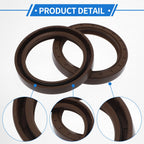 2X Oil Seal Rotary Shaft Seal FKM Rubber 55x72x10mm for Various Models