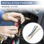 Set of 2 Car Stereo CD Player Wiring Harness 71-1720 for Honda Accord (1986–1997)